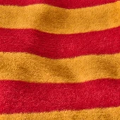 Soft Çizgili Pamuklu Tv Battaniyesi - Sarı / Kırmızı - 130x170 cm thumbnail 2