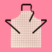 Trallies Mutfak Önlüğü - Ekru / Siyah - 65x80 cm thumbnail 1