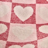 Soft Amour Pamuklu Tv Battaniyesi - Pembe / Kırmızı - 130x170 cm thumbnail 2