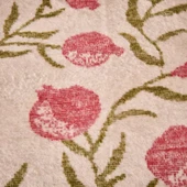 Soft Granate Pamuklu Çift Kişilik Battaniye - Ekru / Kırmızı - 200x220 cm thumbnail 2