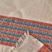 Soft Marun Tek Kişilik Yatak Örtüsü - Ekru / Kırmızı - 160x230 cm thumbnail 3