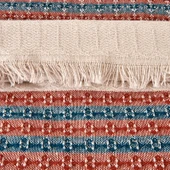 Soft Marun Çift Kişilik Yatak Örtüsü - Ekru / Kırmızı - 200x230 cm thumbnail 2