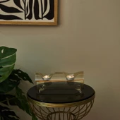 Design 2'li Sıralı Cam Mumluk - Bal thumbnail 1