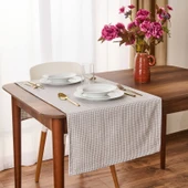 Soft Pötikareli Runner - Gri - 50x130 cm thumbnail 1