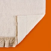 Soft French Cottage Twin Çiçek Desenli Yüz Havlusu - Ekru - 50x90 cm thumbnail 3