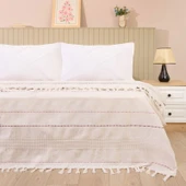 Soft Solvia Tek Kişilik Yatak Örtüsü - Krem - 160x230 cm thumbnail 1