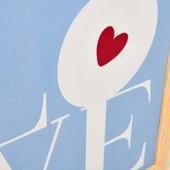 Deco Bold Hearts Duvar Panosu - Mavi - 30x40 cm thumbnail 3