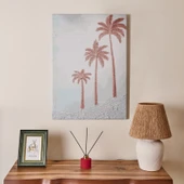 Deco Palm Breeze Kanvas Tablo - Bej - 50x70 cm thumbnail 1