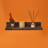 Dekor L Duvar Rafı - Siyah - 49x14x7 cm thumbnail 1