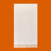 Soft French Cottage Twin Çiçek Desenli Yüz Havlusu - Ekru - 50x90 cm thumbnail 2