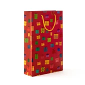 Dikey Hediye Çantası - Kırmızı - 25x38 cm thumbnail 2