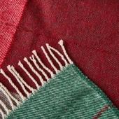 Soft Vintera Pamuklu Çift Kişilik Battaniye - Kırmızı / Yeşil - 180x220 cm thumbnail 3