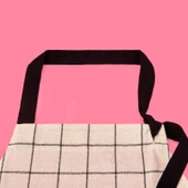 Trallies Mutfak Önlüğü - Ekru / Siyah - 65x80 cm thumbnail 3