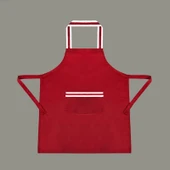 Gabardin Mutfak Önlüğü - Kırmızı - 65x80 cm thumbnail 1