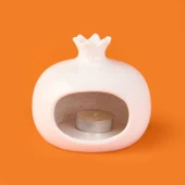 Deco Melograno Buhurdanlık - Beyaz - 10 cm - 2