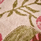 Soft Granate Pamuklu Çift Kişilik Battaniye - Ekru / Kırmızı - 200x220 cm thumbnail 3