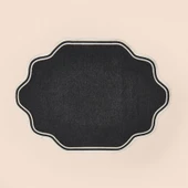 Soft Elegant Amerikan Servis - Siyah - 30x50 cm thumbnail 3