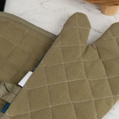 Soft Fırın Eldiven Tutaç Seti - Yeşil / Lacivert thumbnail 3