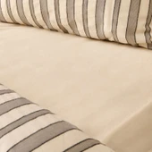 Soft Rene İpliği Boyalı Çift Kişilik Nevresim Takımı - Beyaz / Antrasit thumbnail 2