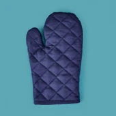 Gabardin Fırın Eldiveni - Lacivert - 17x30 cm thumbnail 3