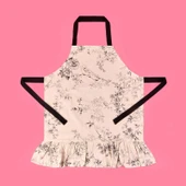 Evora Mutfak Önlüğü - Ekru / Siyah - 65x80 cm thumbnail 1