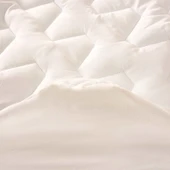 Soft Fitted Kapitoneli Tek Kişilik Uyku Pedi - Beyaz - 100x200 cm thumbnail 3
