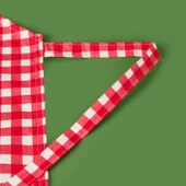 Soft Pötikareli Mutfak Önlüğü - Kırmızı / Ekru - 63x72 cm thumbnail 3