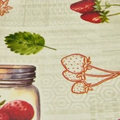 Soft Çilek Pvc Masa Örtüsü - Bej - 140x200 cm thumbnail 2