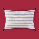 Soft Sun Madness Püsküllü Kırlent - Ekru - 30x50 cm thumbnail 1