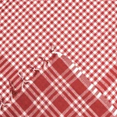 Soft Ekoseli Piknik Örtüsü - Kırmızı - 165x165 cm thumbnail 3