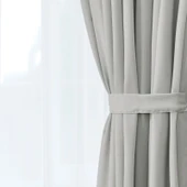 Soft Mori Fon Perde - Gri - 300x270 cm thumbnail 1