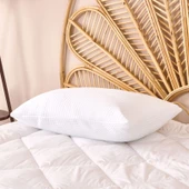 Soft Thunder Kapitoneli Yastık Alezi - Beyaz - 50x70 cm thumbnail 2