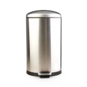 Bombe Kapaklı Çelik Çöp Kovası - Inox - 30 lt thumbnail 1