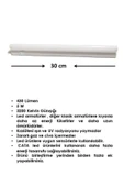 Cata Ct-2466 5w Anahtarlı Eklenebilir Ledli Bant Armatür Günışığı 31,5 Cm - 2
