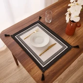 Soft Ethnic 2'li Amerikan Servis - Beyaz - 35x55 cm thumbnail 1