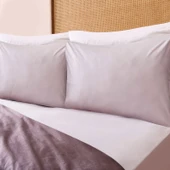 Soft Çift Renkli Çift Kişilik Nevresim Takımı - Bej / Taş thumbnail 3