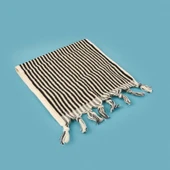 Soft Helga El Havlusu - Ekru / Siyah - 30x50 cm thumbnail 2