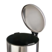 Bombe Kapaklı Çelik Çöp Kovası - Inox - 30 lt thumbnail 3