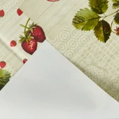 Soft Çilek Pvc Masa Örtüsü - Bej - 140x200 cm thumbnail 3