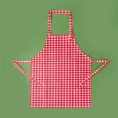 Soft Pötikareli Mutfak Önlüğü - Kırmızı / Ekru - 63x72 cm thumbnail 1