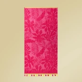 Soft Palme Plaj Havlusu - Pembe - 70x140 cm - 1