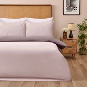 Soft Çift Renkli Çift Kişilik Nevresim Takımı - Bej / Taş thumbnail 1