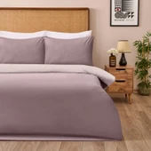 Soft Çift Renkli Çift Kişilik Nevresim Takımı - Bej / Taş thumbnail 2