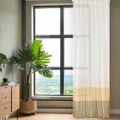 Soft Sarı Yoğunluklu Fon Perde - Renkli / Sarı - 140x270 cm thumbnail 1