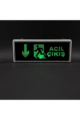 Cata 9178 Exit Çıkış Armatürü Ledli 3 Saat Şarjlı Aşağı Yönlü Levha - 2