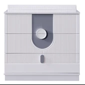 Flora Çocuk Odası Takımı, Flora Yavrulu Karyola, Vira 4 Kapaklı Dolap, Şifonyer, Kitaplık - Gri - 8