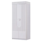 Flora Çocuk Odası Takımı, Flora Yavrulu Karyola, Vira 4 Kapaklı Dolap, Kitaplık - Beyaz thumbnail 4