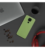 Xiaomi Redmi Note 9 Kılıf Hopi Silikon Kapak Yeşil thumbnail 2