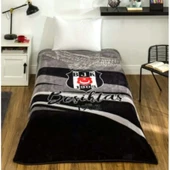 Taç Taraftar Lisanslı Tek Kişilik Battaniye (160x220)-BEŞİKTAŞ KARTAL - 1