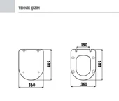 Creavit Selin Asma Klozet (SL320.00) + Tefen Klozet Kapağı (KC2201) 2'li Set - 5